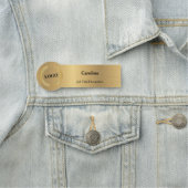 Business Logo Company Gold Shaped Naamplaatje (In situ)