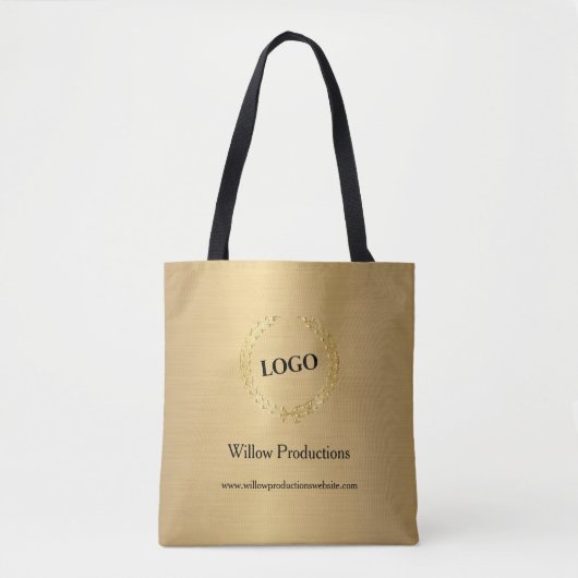 Business Logo Company Gold Tote Bag (Voorkant)