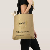 Business Logo Company Gold Tote Bag (Dichtbij)