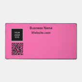 Business logo Company Hot Pink QR-code Bureaumat (Voorkant)