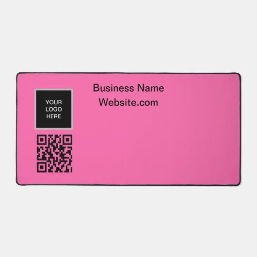 Business logo Company Hot Pink QR-code Bureaumat (Voorkant)