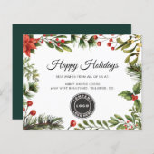 Business Logo Company Kerst Feestdagen Groeten (Voorkant / Achterkant)