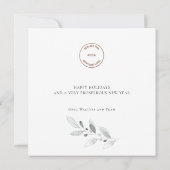 Business Logo Company Merry Kerstry Feestdagenkaart (Achterkant)