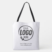 Business Logo Company Professionele Branding Aange Tote Bag (Achterkant)