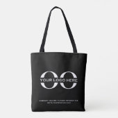 Business Logo Company Promotion Black Tote Bag (Achterkant)