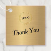 Business Logo Company Square Gold Hang Labels (Voorkant)