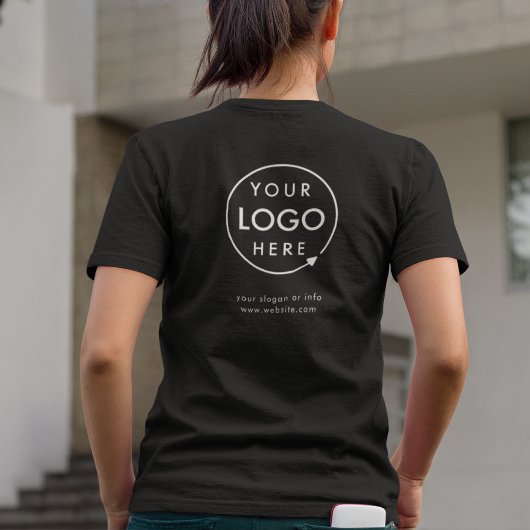 Business Logo Company Terug Merkgebonden Personeel T-shirt