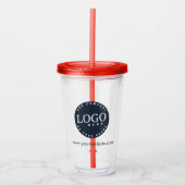 Business Logo Company Website - Aangepast Acryl Drinkbeker (Voorkant)