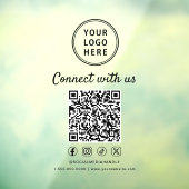 Business Logo Connect With Us Create Your QR Code Raamsticker (Vel 3)
