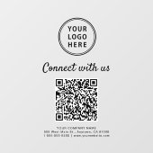 Business Logo Connect With Us Create Your QR Code  Raamsticker (Vel)