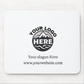 Business Logo Corporate Company Branded Wit Muismat (Voorkant)