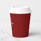 Business Logo Corporate Event Simple Red Custom Papieren Bekers (Links)