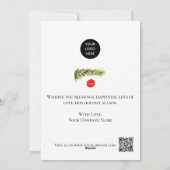 Business Logo Corporate Waterverf Vrolijk Kerstfee Feestdagenkaart (Achterkant)