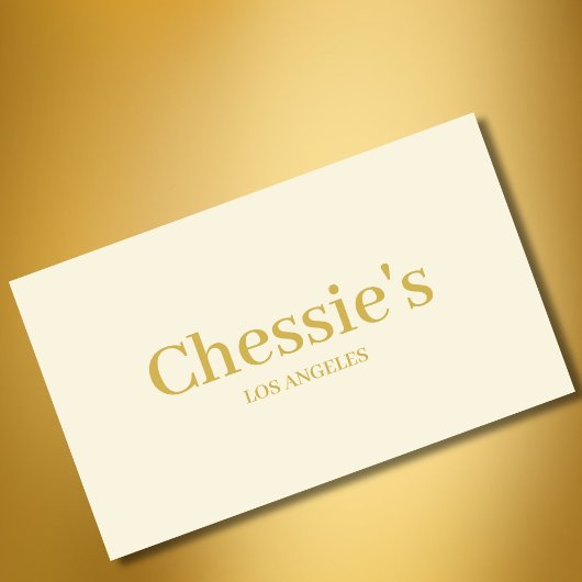 Business Logo Cream Eenvoudige Minimal Professiona Visitekaartje