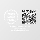 Business Logo Create Your QR Code Horizontal Raamsticker (Vel)