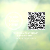 Business Logo Create Your QR Code Horizontal Raamsticker (Vel 3)