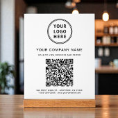 Business Logo Create Your QR Code White Acryl Bord