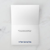 Business Logo Custom Bedankt Blue Damask (Binnen)