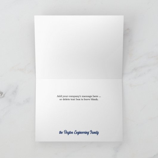 Business Logo Custom Bedankt Blue Damask (Binnen)