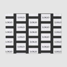 Business Logo Custom Black Tissuepapier