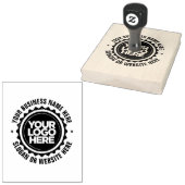 Business Logo Custom Bold Rubber Stamp Rubberstempel (Gestempeld)