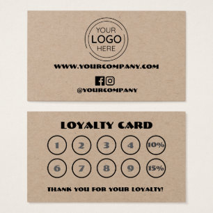 Business Logo Custom Chic Loyalty Kaart