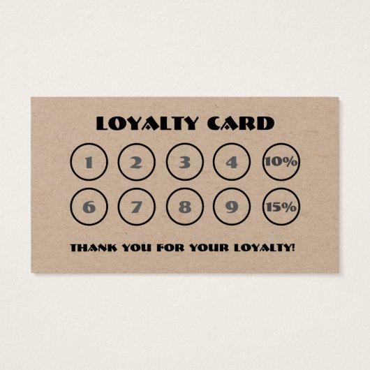 Business Logo Custom Chic Loyalty Kaart (Achterkant)