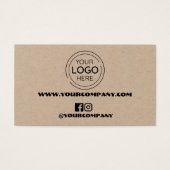 Business Logo Custom Chic Loyalty Kaart (Voorkant)