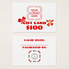 Business Logo Custom Christmas Ed. Gift Kaart