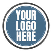 Business Logo Custom Company Foto Hockey Puck (Voorkant)
