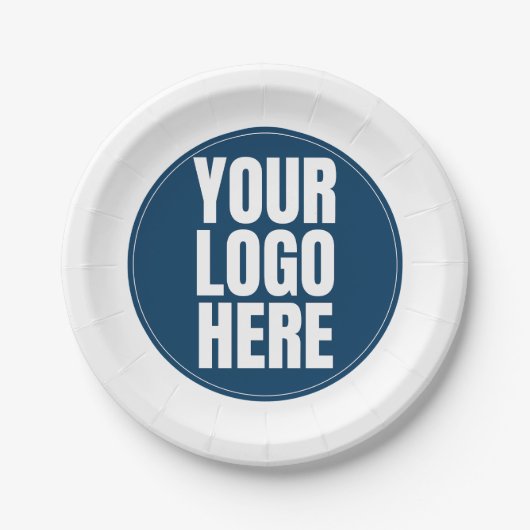 Business Logo Custom Company Foto Papieren Bordje (Voorkant)