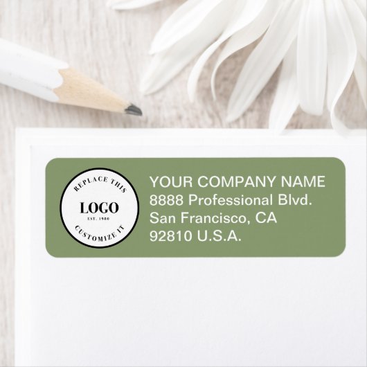 Business logo Custom Corporate Green Etiket (Insitu)