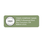 Business logo Custom Corporate Green Etiket (Voorkant)