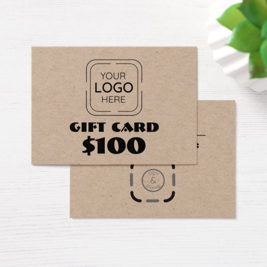 Business Logo Custom Gift Kaart (Bureau)