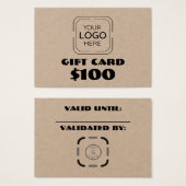 Business Logo Custom Gift Kaart (Voorkant /achterkant)