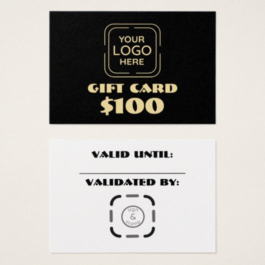 Business Logo Custom Gift Kaart (Voorkant /achterkant)