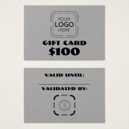 Business Logo Custom Gift Kaart