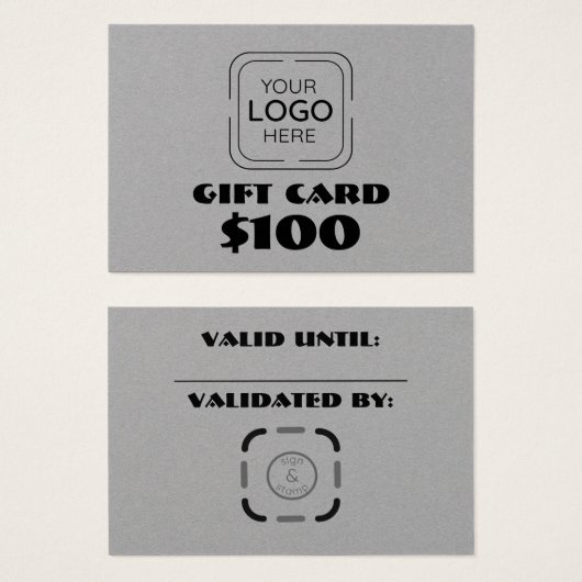 Business Logo Custom Gift Kaart (Voorkant /achterkant)