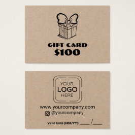 Business Logo Custom Gift Kaart