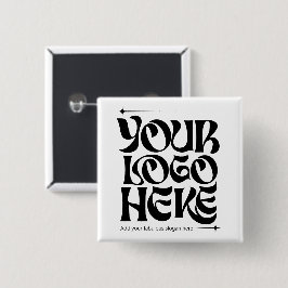 Business Logo Custom Groovy Stars Vierkante Button 5,1 Cm