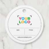 Business Logo Custom Merk Ronde Kleding Label (Voorkant)
