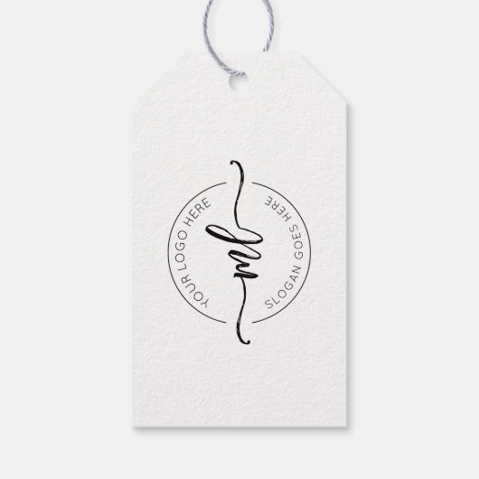 Business Logo Custom Monogram Kleding Hang Label Cadeaulabel (Achterkant)