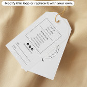 Business Logo Custom Monogram Kleding Hang Label Cadeaulabel