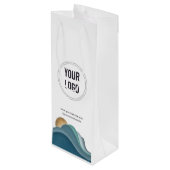 Business Logo Custom Paper Wine Gift Bag Wijn Cadeautas (Achterkant Gekanteld)