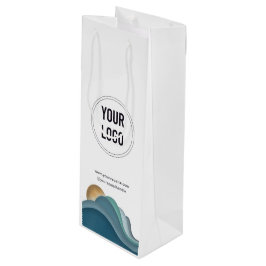Business Logo Custom Paper Wine Gift Bag Wijn Cadeautas