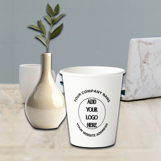 Business Logo Custom Papieren Bekers