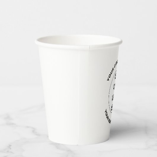Business Logo Custom  Papieren Bekers (Rechts)