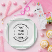 Business Logo Custom Papieren Bordje (Feest)