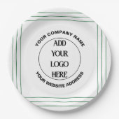 Business Logo Custom Papieren Bordje (Voorkant)
