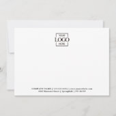 Business Logo Custom Personalized Modern Flat Notitiekaartje (Voorkant)